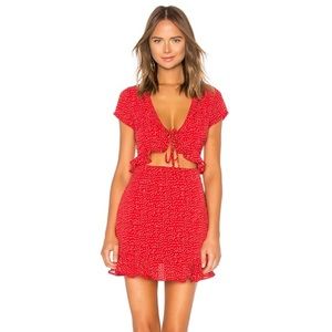 Mercy Polka Dot Dress in Red